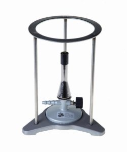 Safety tripod for laboratory gas burners | Description : TECLU Unit with adapter screws